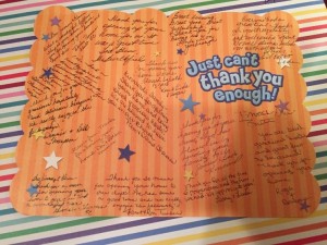 Karen's thank you card