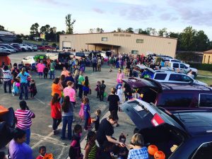 At Idabel, Trinity 400 hot dogs and over 350 Gospel tracts were handed out to children at their Trunk or Treat celebration. Photo by: Andrew Riddle